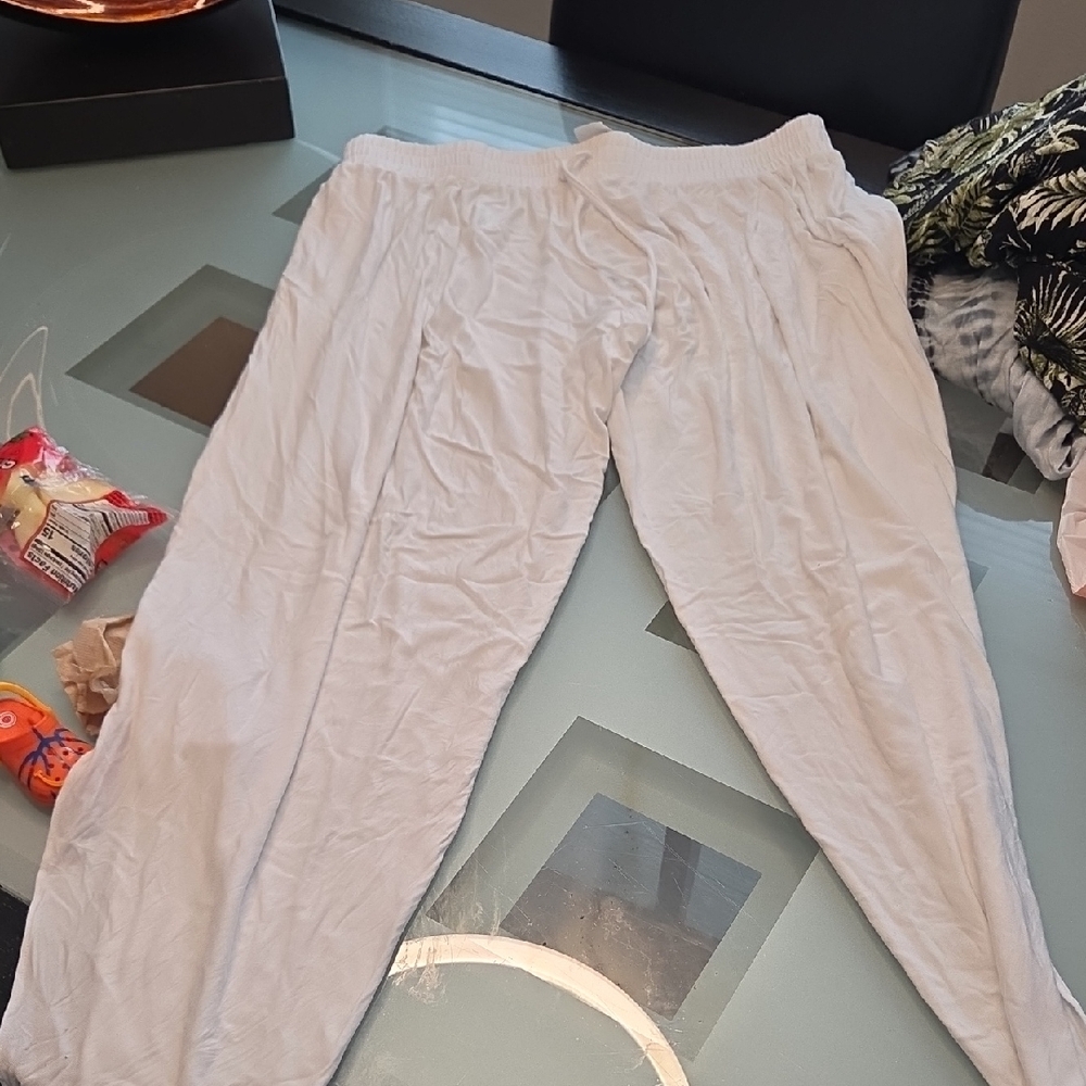 Laundry By Shelli Segal White Elastic Waist Pants